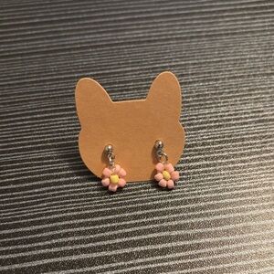 Handmade Beaded Flower Earrings